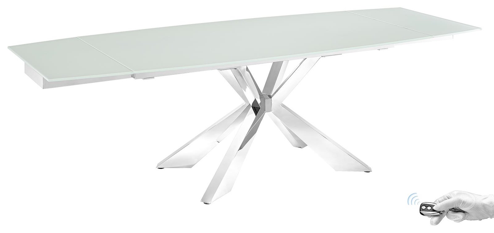 Glass extension store table